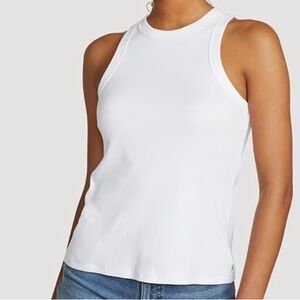 Women's White Sleeveless Top